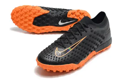 Nike Phantom Ultra Venom TF Astro Turf Soccer Shoes - Black/Electric Orange/Shadow Black