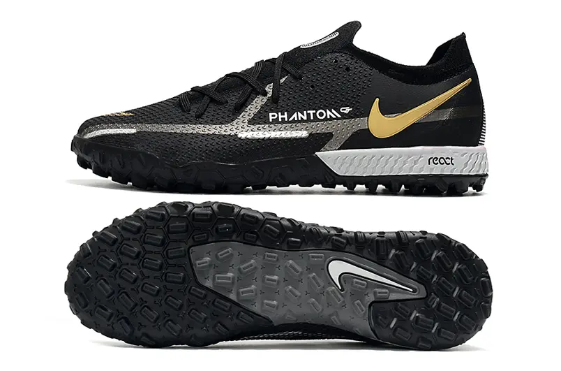 Nike Phantom GT Pro TF - Black/Metallic Gold/Gray