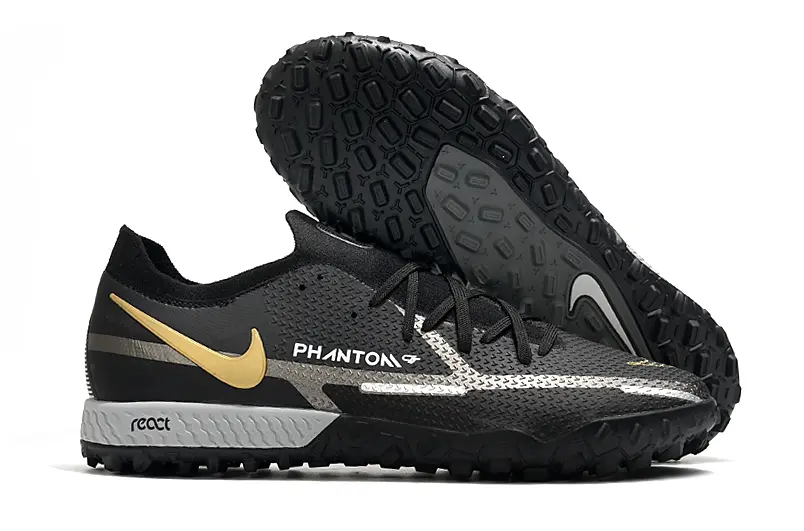 Nike Phantom GT Pro TF - Black/Metallic Gold/Gray