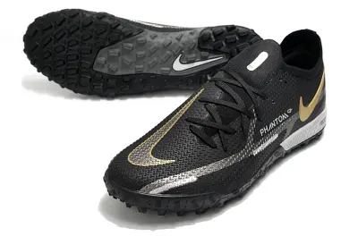 Nike Phantom GT Pro TF - Black/Metallic Gold/Gray