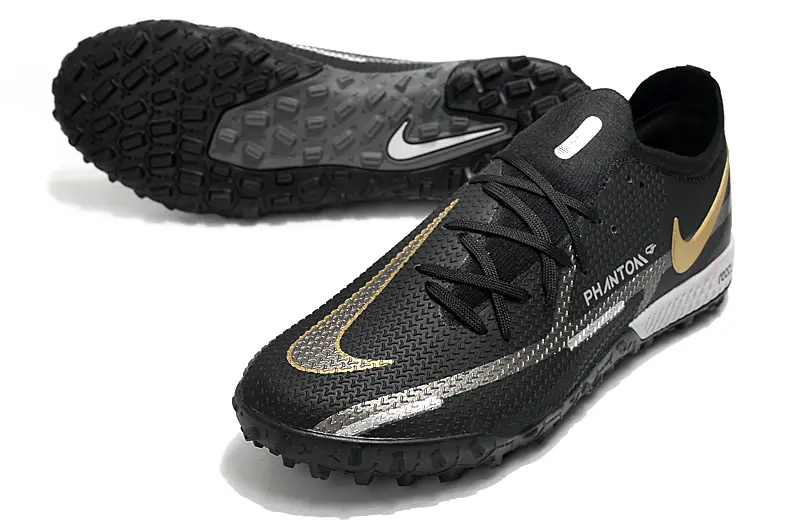 Nike Phantom GT Pro TF - Black/Metallic Gold/Gray