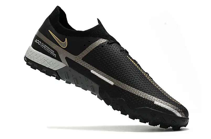 Nike Phantom GT Pro TF - Black/Metallic Gold/Gray