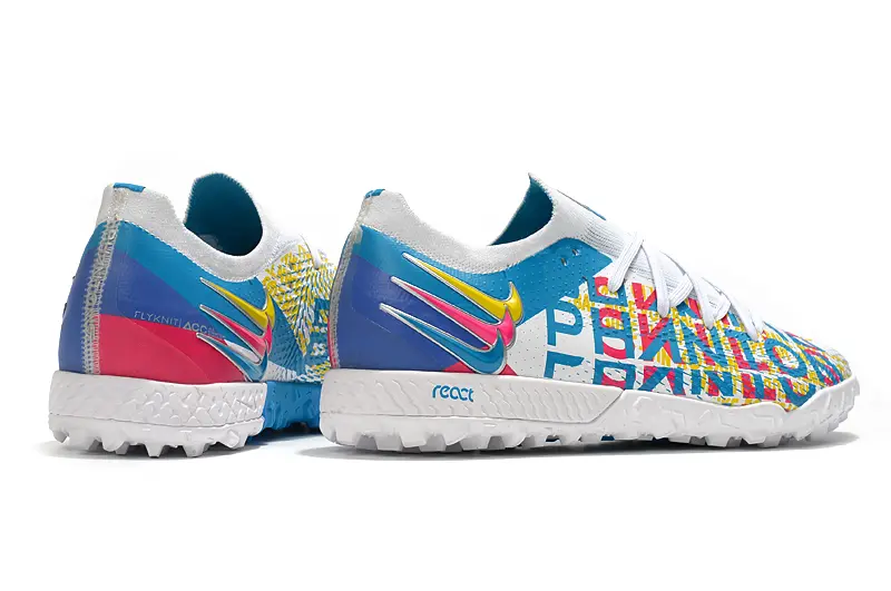 Nike Phantom GT Pro TF - White/Sky Blue/Neon Yellow