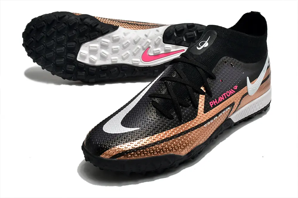 Nike Phantom GT Pro TF - Black/Metallic Bronze/Pink Blast