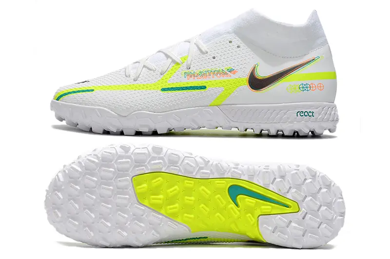 Nike Phantom GT Pro TF - White/Neon Yellow/Shimmery Blue