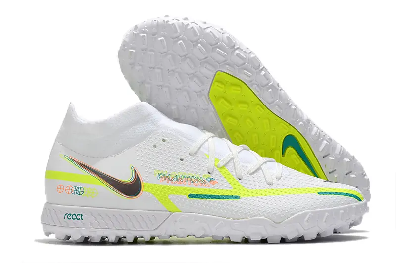 Nike Phantom GT Pro TF - White/Neon Yellow/Shimmery Blue