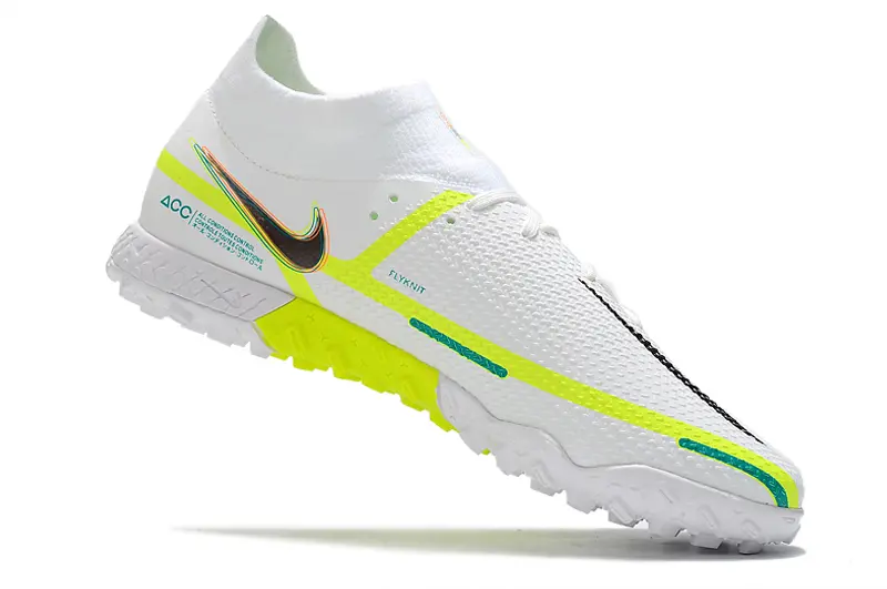 Nike Phantom GT Pro TF - White/Neon Yellow/Shimmery Blue