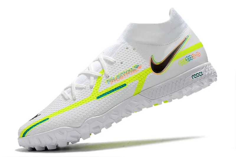 Nike Phantom GT Pro TF - White/Neon Yellow/Shimmery Blue