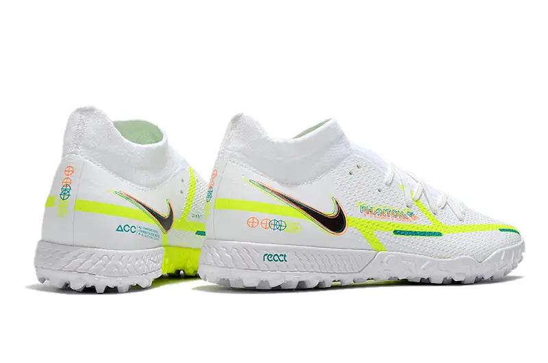 Nike Phantom GT Pro TF - White/Neon Yellow/Shimmery Blue
