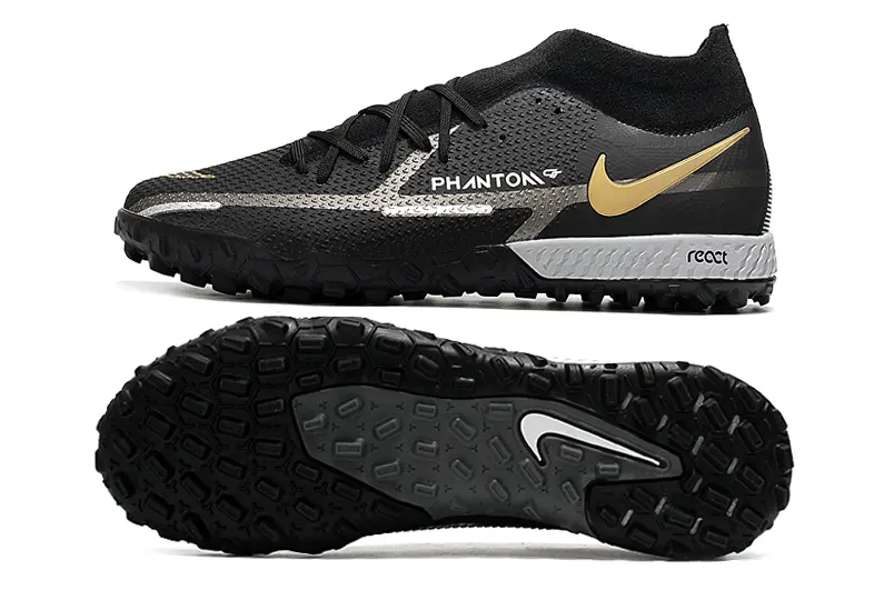 Nike Phantom GT Pro TF - Black/Gold Shadow/Silver Accent