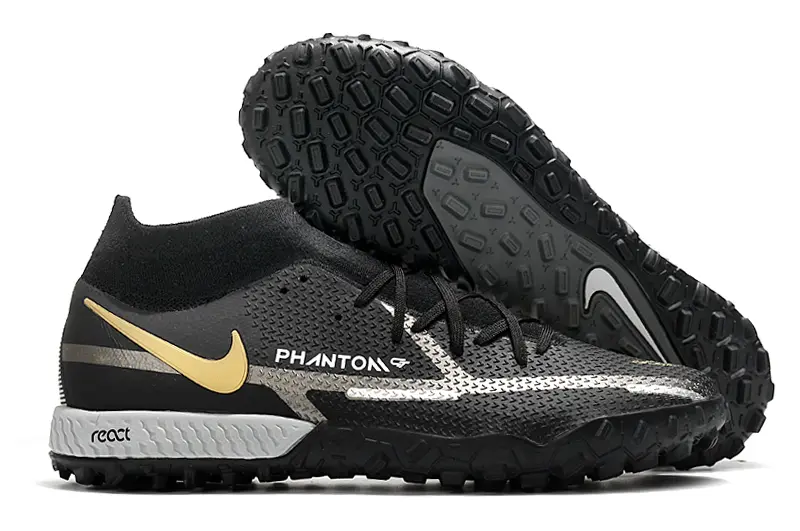 Nike Phantom GT Pro TF - Black/Gold Shadow/Silver Accent