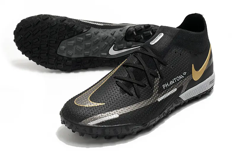 Nike Phantom GT Pro TF - Black/Gold Shadow/Silver Accent