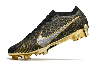 Nike Air Zoom Mercurial Vapor 15 Elite FG - Black/Metallic Gold/Glossy Silver
