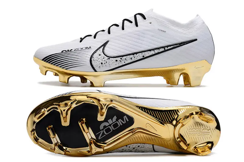 Nike Air Zoom Mercurial Vapor 15 Elite FG - White/Metallic Gold/Black