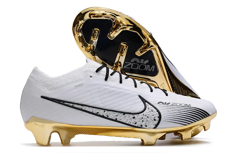 Nike Air Zoom Mercurial Vapor 15 Elite FG - White/Metallic Gold/Black