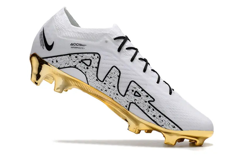 Nike Air Zoom Mercurial Vapor 15 Elite FG - White/Metallic Gold/Black
