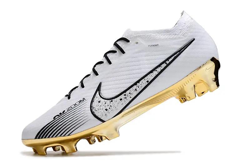 Nike Air Zoom Mercurial Vapor 15 Elite FG - White/Metallic Gold/Black