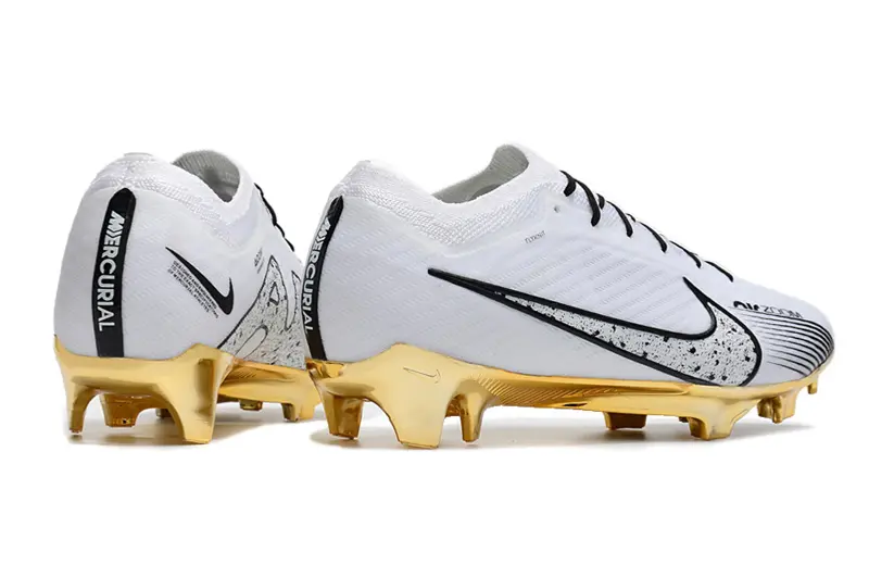 Nike Air Zoom Mercurial Vapor 15 Elite FG - White/Metallic Gold/Black