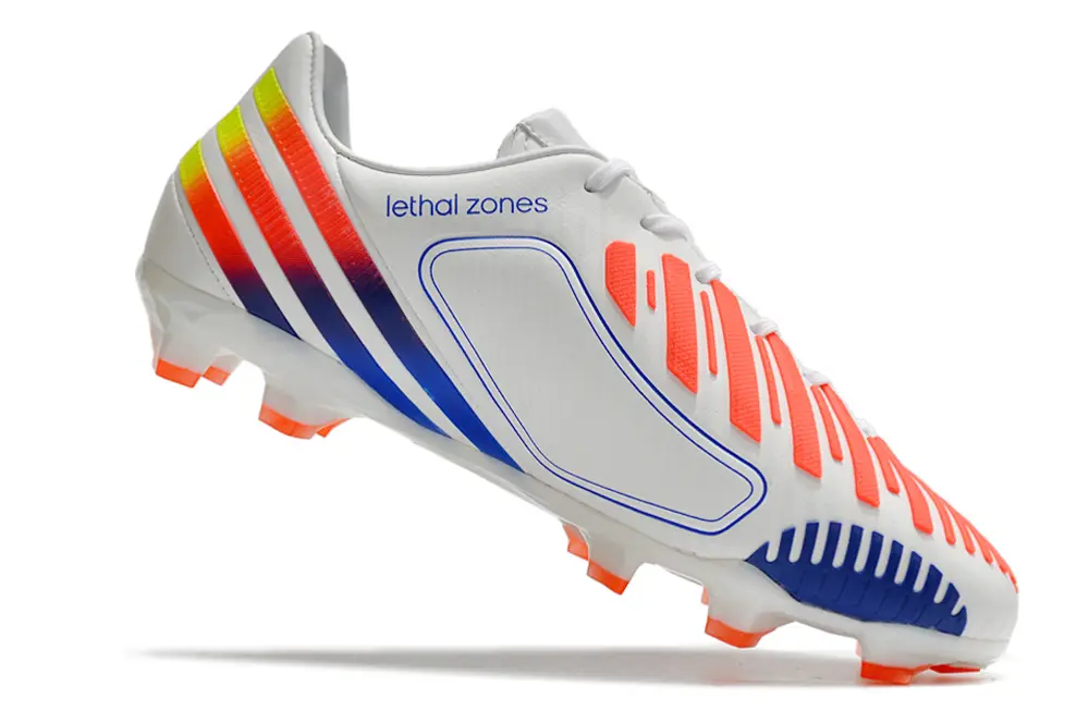 Adidas Predator LZ FG - White/Electric Orange/Deep Blue