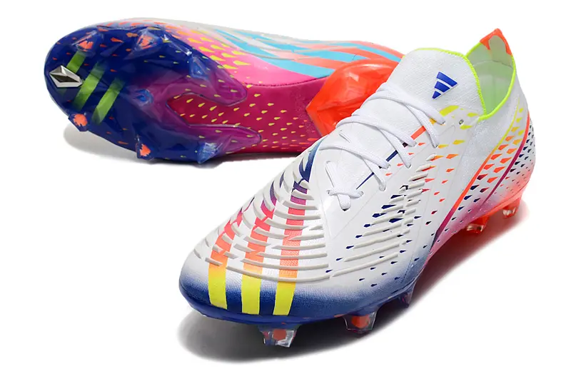 Adidas Predator Edge.1 FG - White/Neon Yellow/Blue Gradient