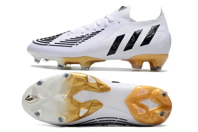 Adidas Predator Edge.1 FG - White/Midnight Black/Gold Surge