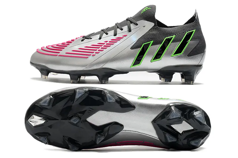 Adidas Predator Edge.1 FG - Silver/Neon Green/Pink Fusion