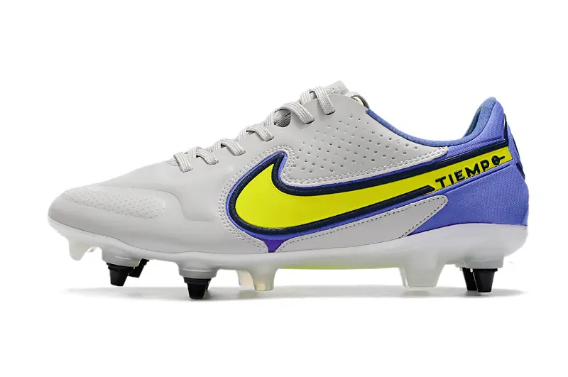 Nike Tiempo Legend 9 Elite SG - Gray/Vibrant Yellow/Dark Blue