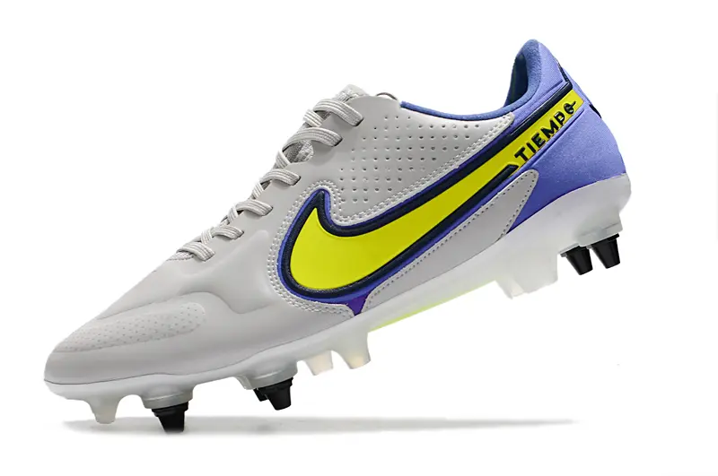 Nike Tiempo Legend 9 Elite SG - Gray/Vibrant Yellow/Dark Blue