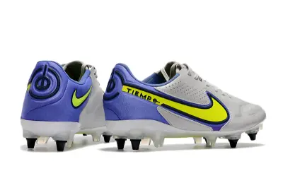 Nike Tiempo Legend 9 Elite SG - Gray/Vibrant Yellow/Dark Blue