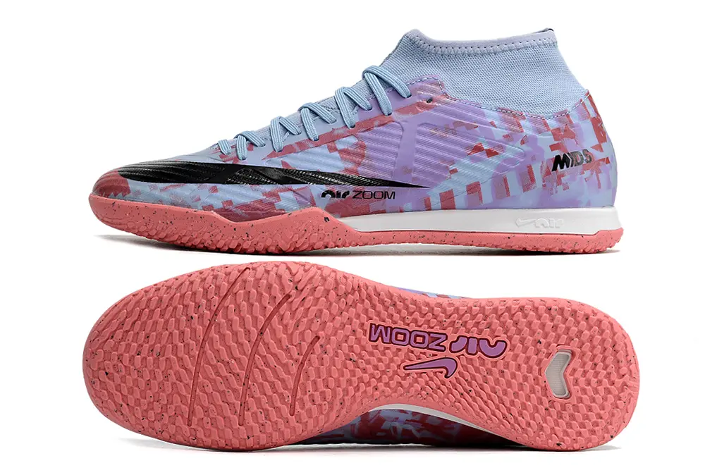 Nike Air Zoom Mercurial Superfly 9 Academy IC - Blue/Pastel Pink/Light Lavender
