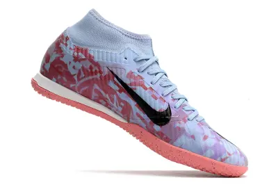 Nike Air Zoom Mercurial Superfly 9 Academy IC - Blue/Pastel Pink/Light Lavender