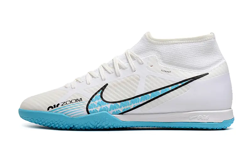 Nike Air Zoom Mercurial Superfly 9 Academy IC - White/Aqua Blue/Sky Blue