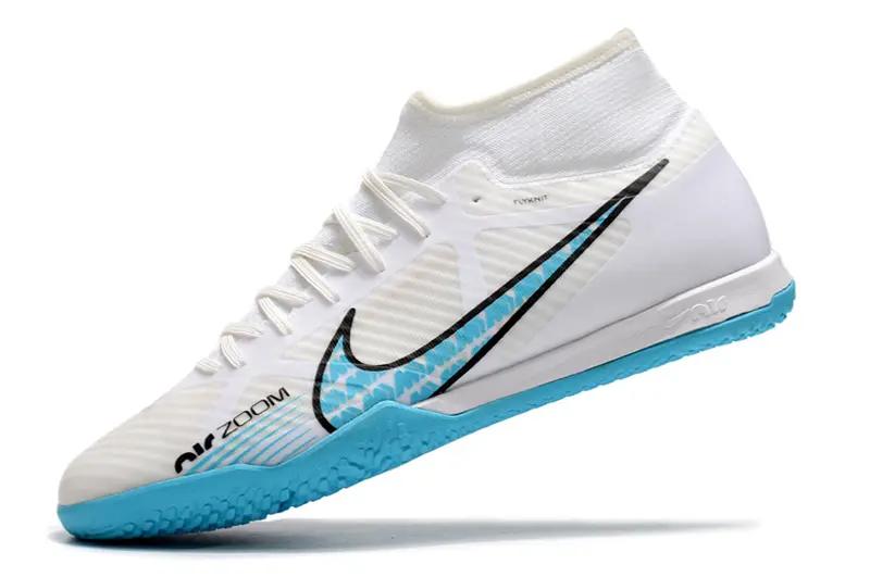 Nike Air Zoom Mercurial Superfly 9 Academy IC - White/Aqua Blue/Sky Blue