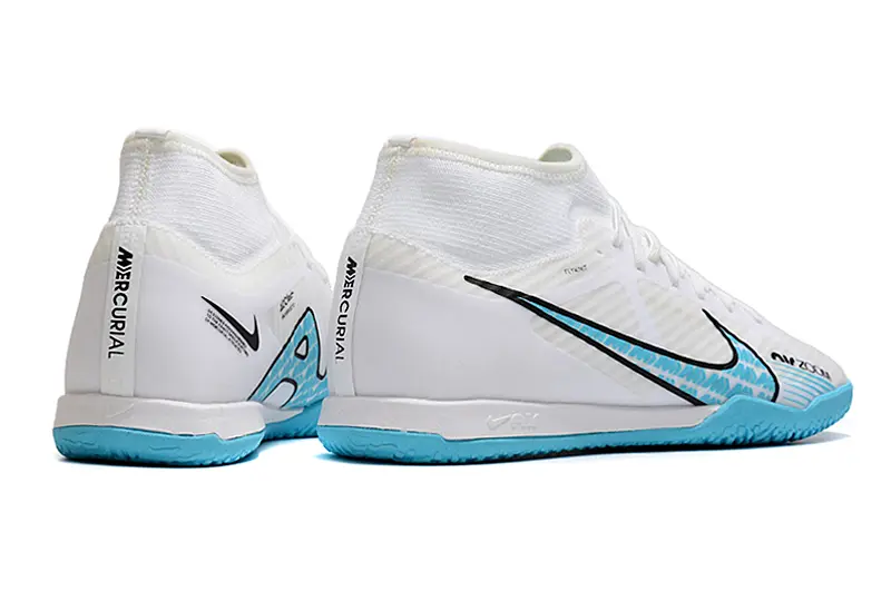 Nike Air Zoom Mercurial Superfly 9 Academy IC - White/Aqua Blue/Sky Blue