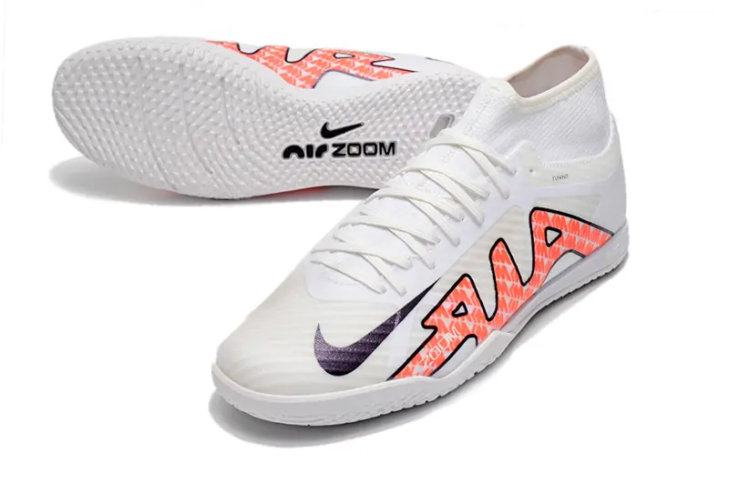 Nike Air Zoom Mercurial Superfly 9 Academy IC - White/Flame Red/Black