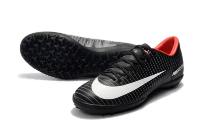 Nike Mercurial Victory 6 TF Astro Turf Soccer Shoes - Black/Electric Red/Sleek White