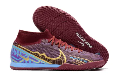 Nike Air Zoom Mercurial Superfly 9 Academy IC - Maroon/Deep Burgundy/Electric Blue
