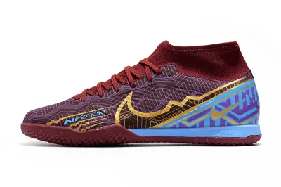 Nike Air Zoom Mercurial Superfly 9 Academy IC - Maroon/Deep Burgundy/Electric Blue