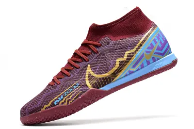Nike Air Zoom Mercurial Superfly 9 Academy IC - Maroon/Deep Burgundy/Electric Blue