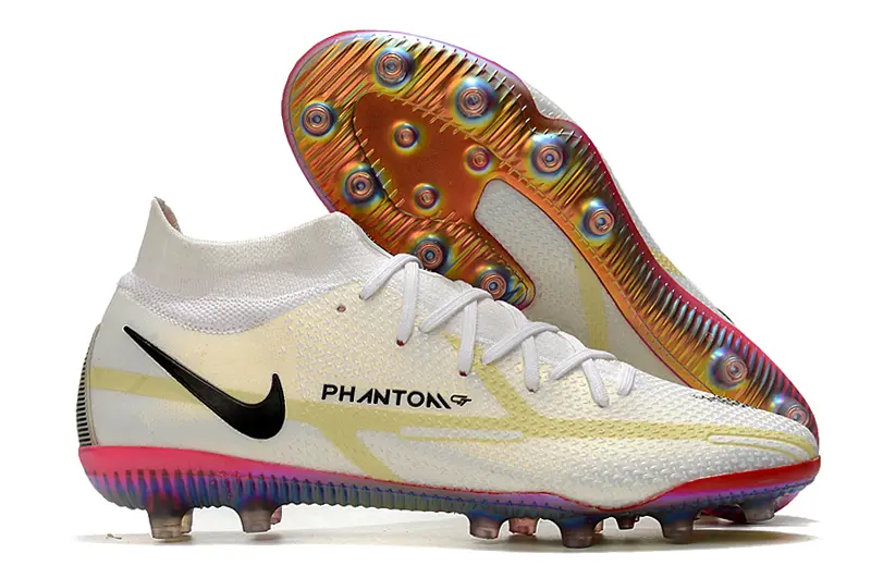 Nike Phantom GT DF Elite AG - White/Iridescent Pink/Sunny Yellow