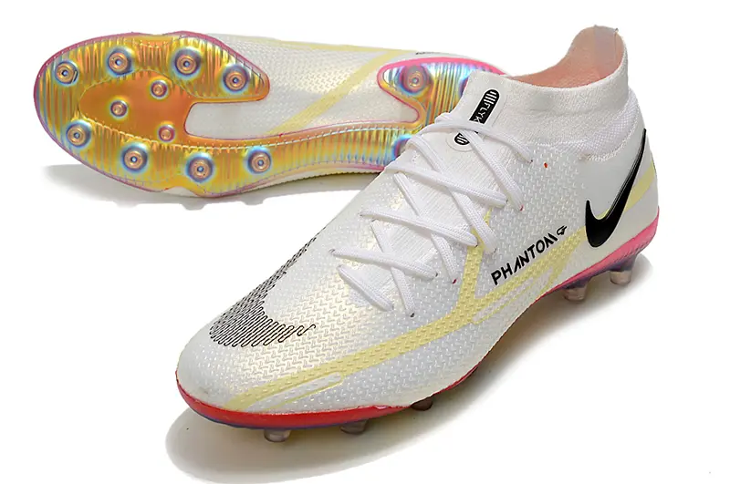 Nike Phantom GT DF Elite AG - White/Iridescent Pink/Sunny Yellow