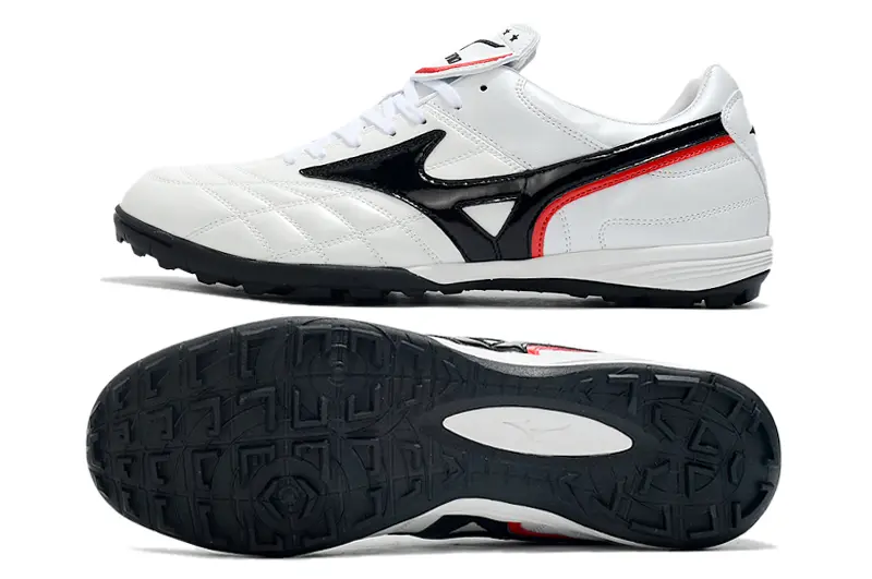 Mizuno Morelia Sala Classic TF - White/Glossy Black/Sharp Red