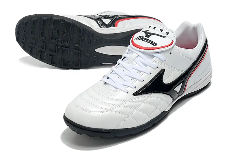 Mizuno Morelia Sala Classic TF - White/Glossy Black/Sharp Red