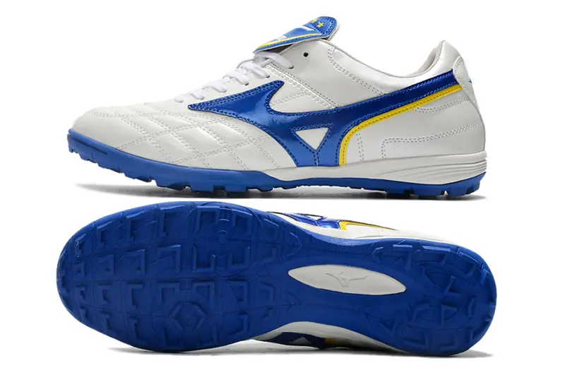Mizuno Morelia Sala Classic TF - White/Royal Blue/Sunshine Yellow