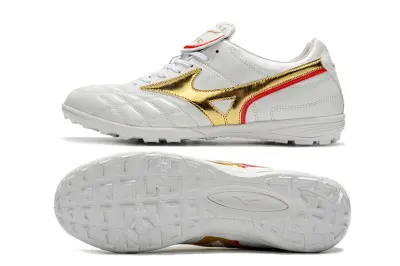 Mizuno Morelia Sala Classic TF - White/Metallic Gold/Crimson Red
