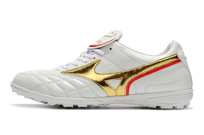 Mizuno Morelia Sala Classic TF - White/Metallic Gold/Crimson Red