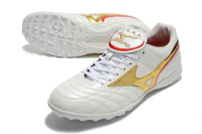 Mizuno Morelia Sala Classic TF - White/Metallic Gold/Crimson Red