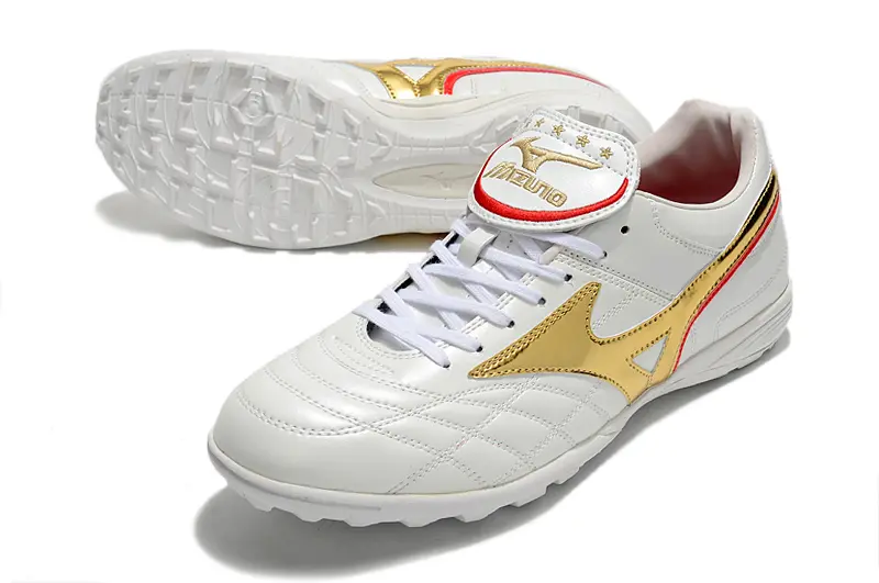 Mizuno Morelia Sala Classic TF - White/Metallic Gold/Crimson Red
