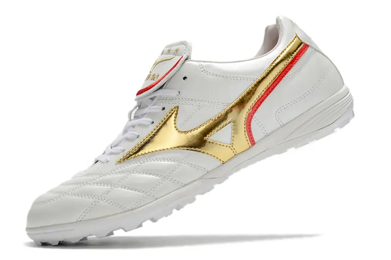 Mizuno Morelia Sala Classic TF - White/Metallic Gold/Crimson Red