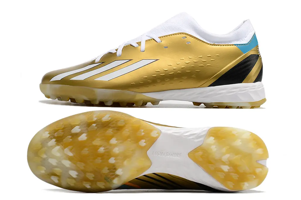 Messi x Adidas X Speedportal.3 TF - Gold/Metallic Gold/Black Blue